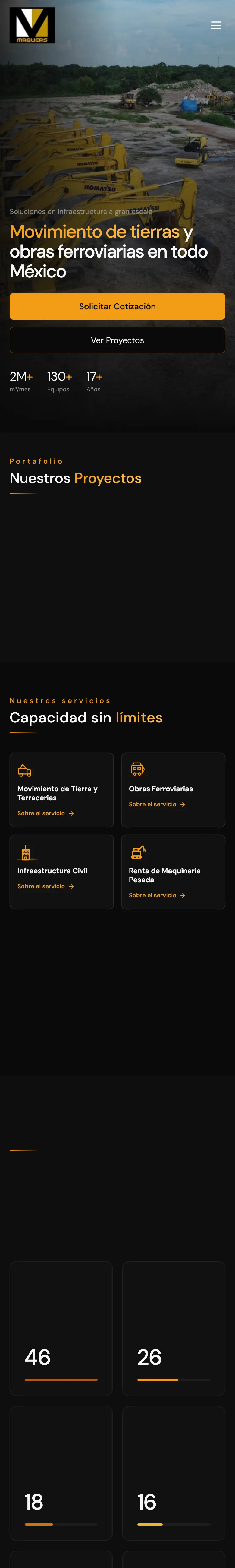 Web de Maquers en móvil